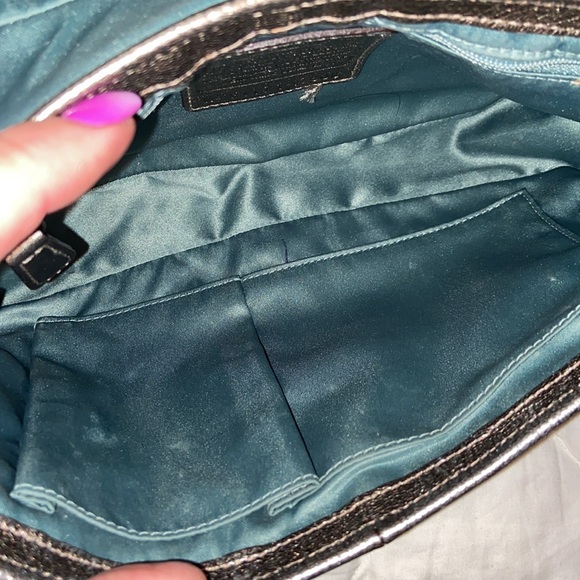 RARE EUC  Coach Metallic Chelsea Flap Crossbody 17808 bag - Picture 13 of 14